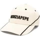 Patrizia Pepe Neutral Baseball Cap with Contrasting Embroidery