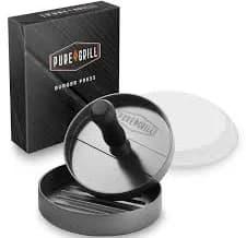 Pure Grill Aluminum BBQ Patty Maker with 100 Wax Papers