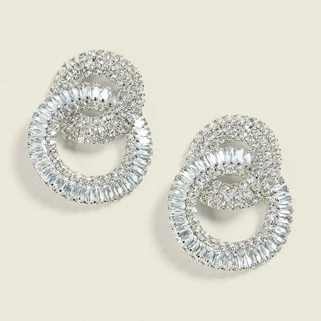 Lane Bryant Women's Plus Size Double-Circle Drop Earrings