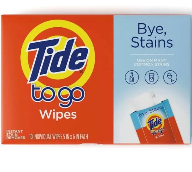 Tide To Go Stain Remover Wipes for Clothes
