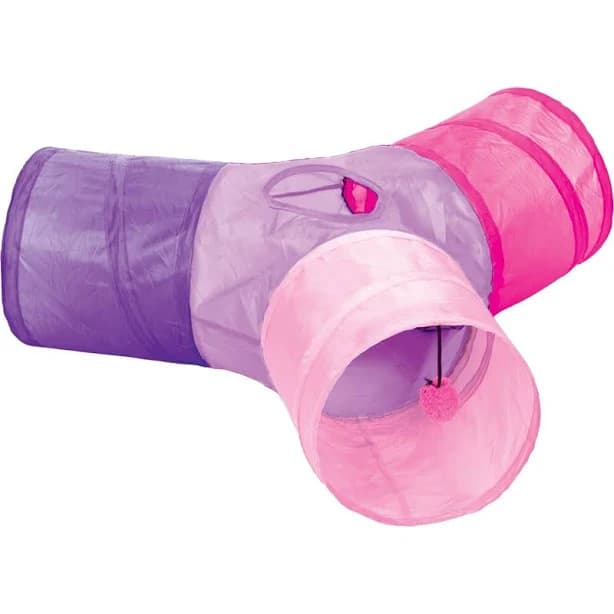Etna 3-Way Tunnel with Hanging Balls Cat Toy