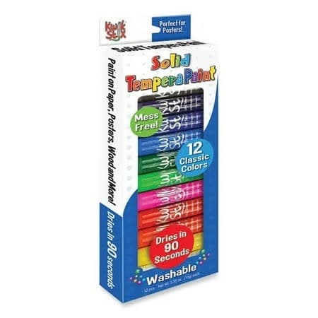 Kwik Stick Tempera Paint 3.5 inch Assorted Colors 24/Pack