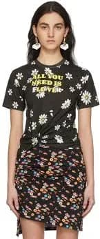 Ssense Exclusive Black Capsule Daisy Print T-shirt