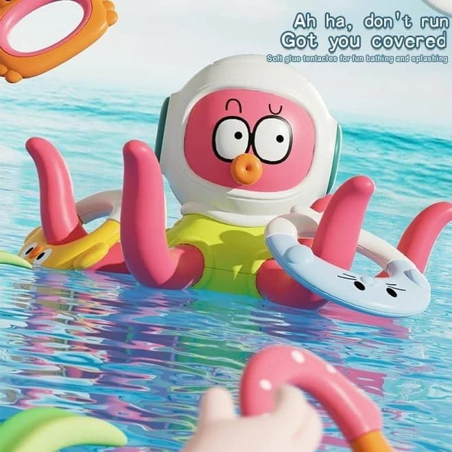 Nuby Octopus Hoopla Bathtime Fun Bath Toy