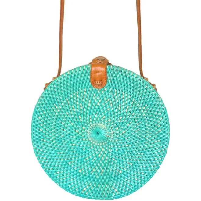 Camilla by Poppy + Sage Rattan Straw Shoulder Bag