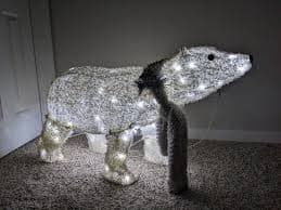 Large Lighted Polar Bear Christmas Outdoor Yard Decor Holiday & Seasonal
