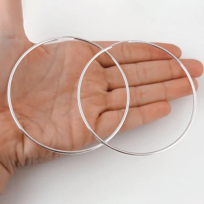 925 Sterling Silver Hoop Earrings