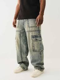 DENIM BIG T CARGO PANT