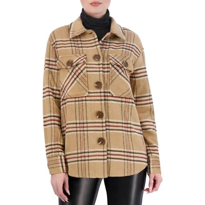 Ookie & Lala Unlined Vegan Cashmere Plaid Shacket