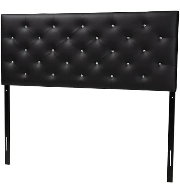 Baxton Studio Viviana Upholstered Button-Tufted Size Headboard