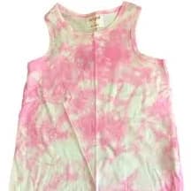 Pink & White Tie Dye Tank Top