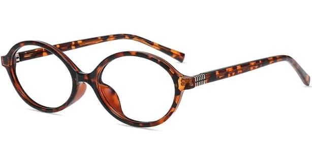 Firmoo Tortoise Oval Prescription Glasses Frame TR40657
