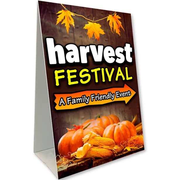 Harvest Festival Economy A-Frame Sign