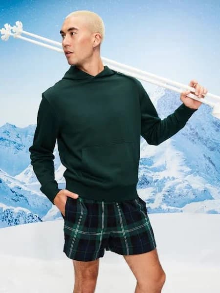 Old Navy Men's Plaid Flannel Boxer Shorts - Multi - Size XXL