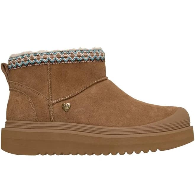 SKECHERS Women's BOBS Dakota Suede Stomper Boots