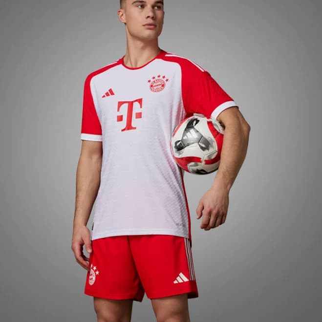 Adidas Men's Bayern Munich 23/24 Authentic Home Jersey Soccer HR2629 White