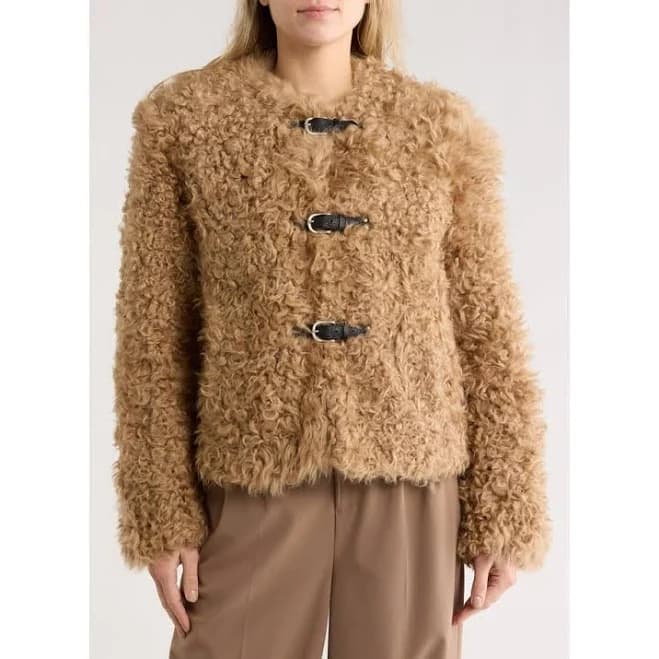rag & bone Women's Sabrina Genuine Shearling Coat