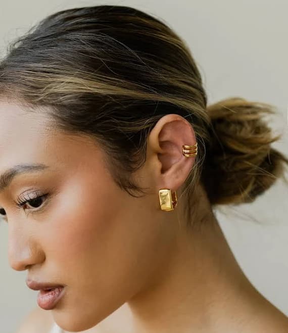 Triple Layered Gold Ear Cuff