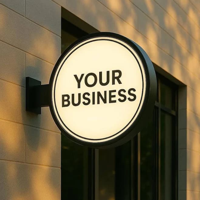 Custom Double-Sided LED Light Box Sign - Illuminated Storefront Logo