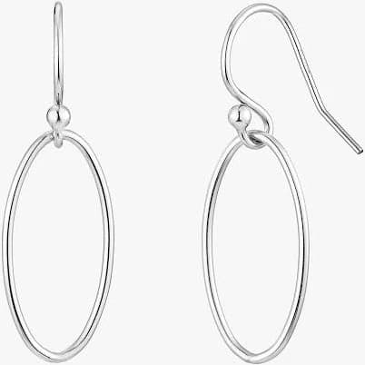 Minimal Oval Drop Earrings
