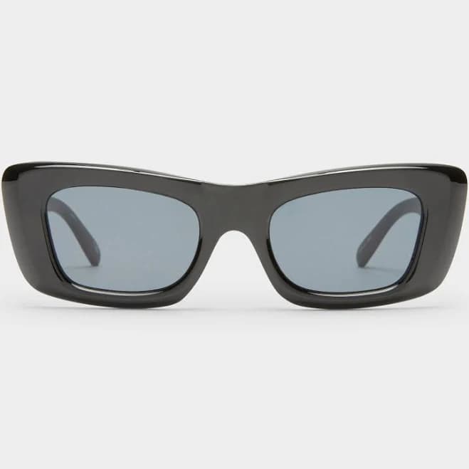Le Specs - Dopamine, Rectangular Sunglasses, Black, Small