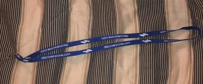Discovery Cove Keychain Lanyard Blue