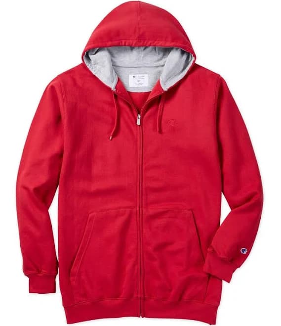 Champion Big-Tall Men's Full Zip Fleece Hoodie