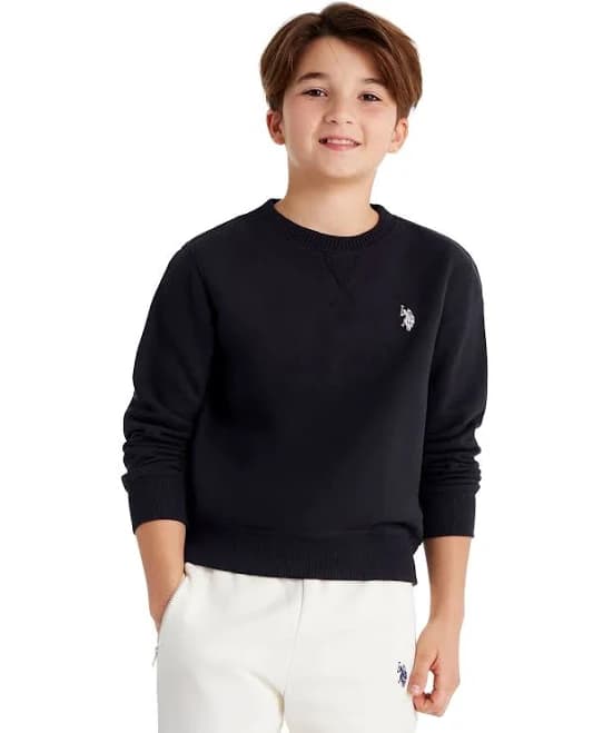 U.S. Polo Assn. Boys Fleece Crew Neck Sweatshirt