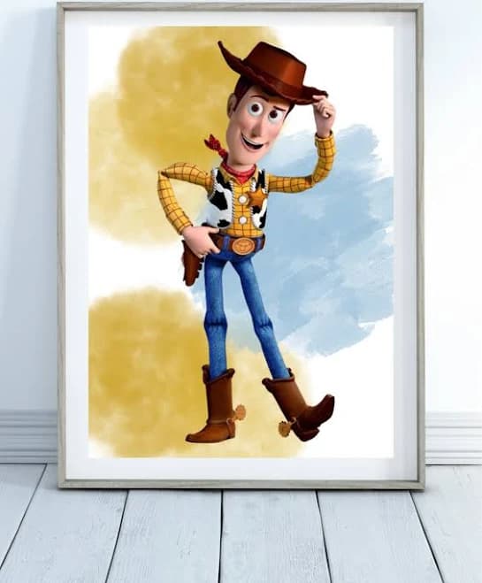 Toy Story Woody Wall Print, Woody Art, Toy Story Wall Print