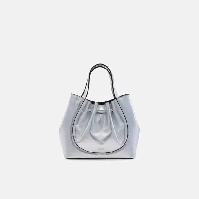 Mini Katrina Metallic Leather Crossbody Tote