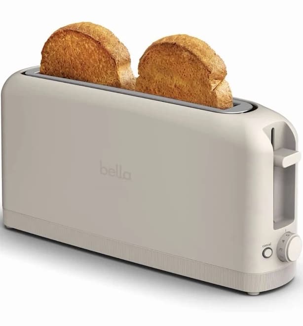 Bella Beige Longslot 2-slice Toaster With Cancel Button And 4 Settings
