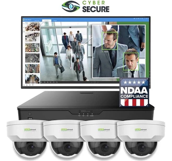 White 4 Dome Security Camera System
