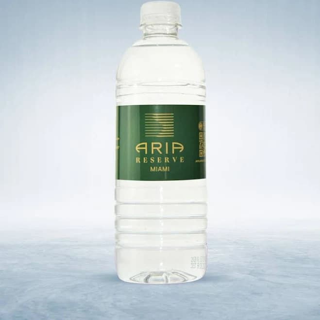 16.9oz / 500ml Ribbed Bottles Clear with Flat Cap