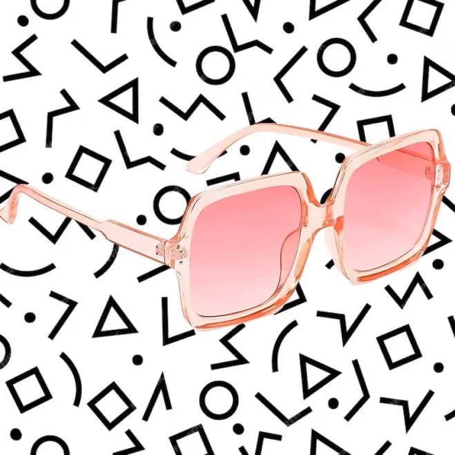 Vintage 1970s Square Oversized Retro Sunglasses