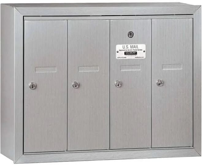 Salsbury Vertical Mailbox 4 Doors 3504