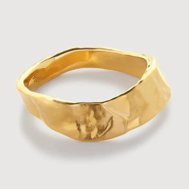 Monica Vinader 18ct Gold-Plated Vermeil Silver Capri Stacking Ring