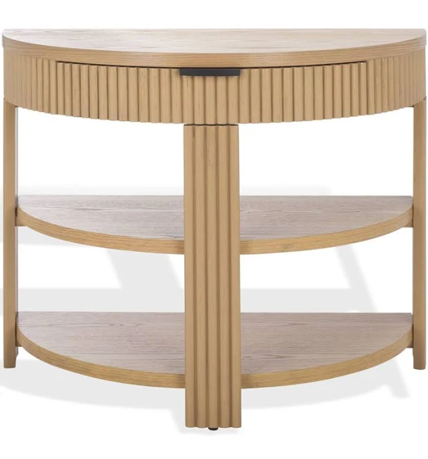 Joss & Main Christy Reeded Half Moon Console Table