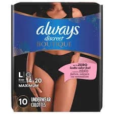 Always Discreet Boutique Women's Incontinence Underwear Max Low Rise L