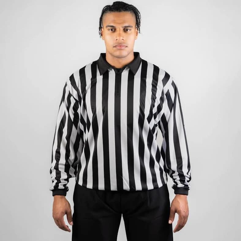 ZEBRASCLUB ZL-PRO Hockey Referee Jersey with Snaps