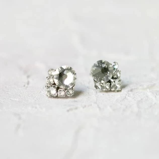 Celestial Crystal Cluster Stud Earrings