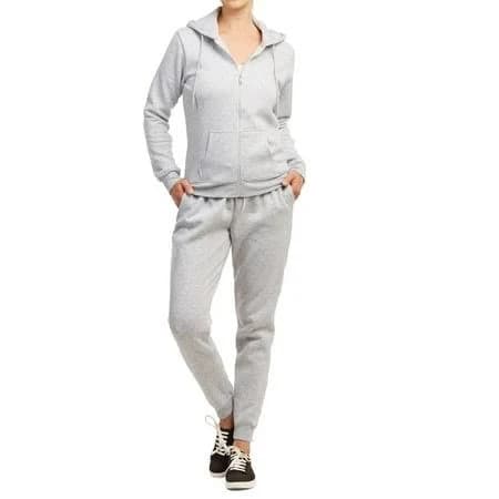 COUVER Women's 2-Piece Cotton Fleece Hoodie & Jogger Set