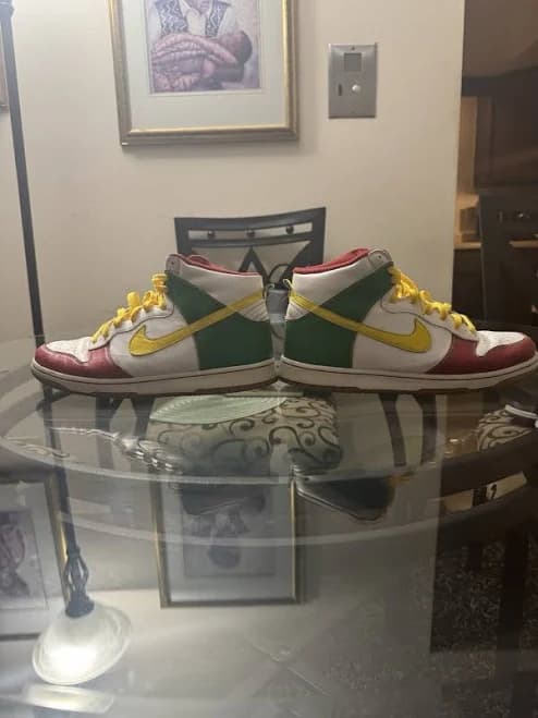 Nike Dunk High Red Green Yellow White Men's High Top Basketball