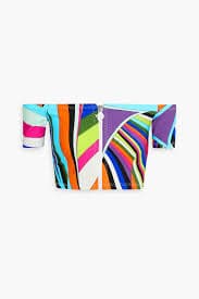 PUCCI Off-the-shoulder printed bikini top | THE OUTNET