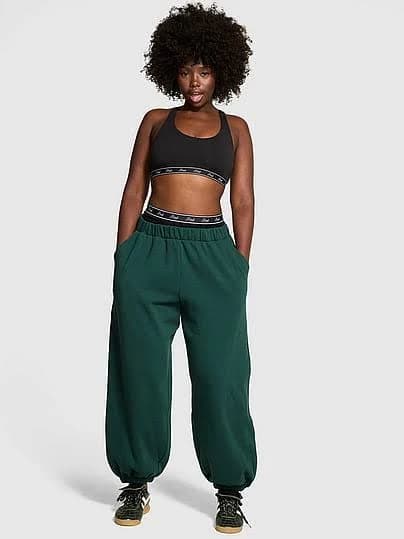 Women's Pink Campus Fleece Oversized Sweatpants