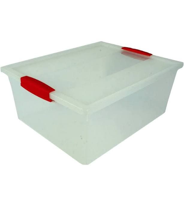 Snap Handle Storage Tote with Latching Lid