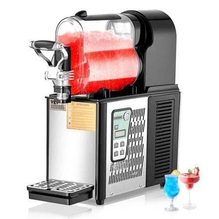 Vevor Commercial Slushy Machine, 3L Single Tank Frozen Drink Machine, 12 Cups Stainless Steel Margarita Smoothie Frozen Drink Maker, Slushie Maker,