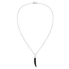 Stylish & Fun Synthetic Black Onyx Chili Pepper Sterling Silver Chain Necklace | eBay