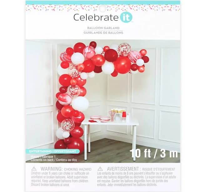 Celebrate It 10ft. Red Garland Balloon Kit