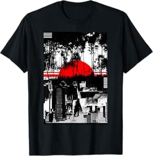 Urban City Silhouetted Tonal Black & White T-Shirt