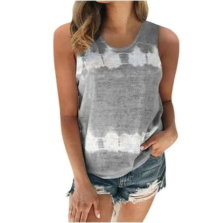 Staron Women's Casual Boho Tie Dye Tank Tops